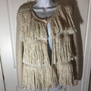 Chicos Tassel Sweater Jacket